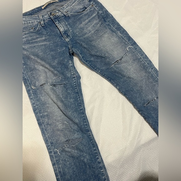 Big Star 1974 Alex Skinny Distressed Blue Denim Jeans Size 29 - Picture 4 of 14